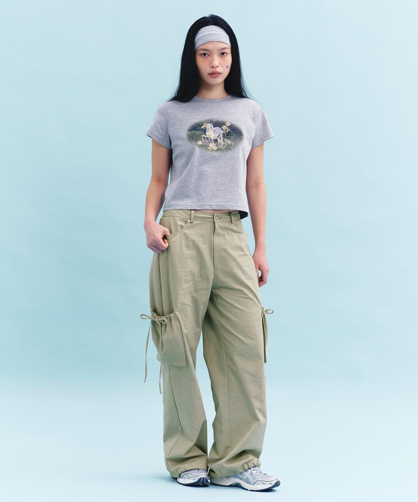 MARGARIN FINGERS Strap Cargo Pants (Khaki Beige)