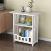 Bedside Table Bedroom Locker Plastic Double-Layers Bedside Cabinet Bookshelf Sundries Storage Rack Living Room Mini Coffee Table