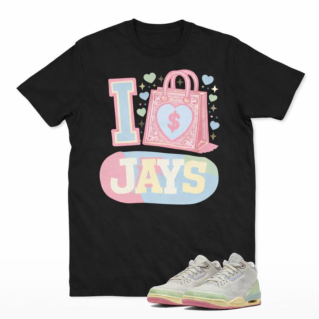 I Love JAYS Pastel Streetwear Graphic Tee – Sneaker Lover Shirt