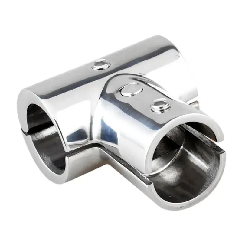 316 Stainless Steel Boats Handrail T/Tee Fitting - Heavry Duty 90 Degree Rail Connector For 25mm/22mm Pipe Tubing