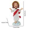 Солнечный автомобильный сувенир Автоматическое качание Иисус Болванчик Кукла Игрушка Религиозная статуэтка Автомобильные аксессуары Танцующий трясущийся Домашний декор