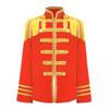 Children's 60s Rock Band Costume - British Star Style Gold Lace Top with Long Sleeves for Music Cosplay
