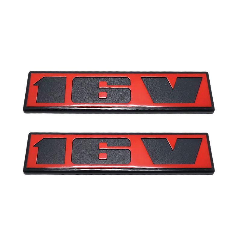 ABAC1 Original Car Accessories 2 PCS Red Color Rabbit GT Scirocco 16V Badge Golf Emblem