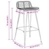 Bar Stool 44 x 46 x 91 cm Steel Tube Frame (Diameter: 10 mm)