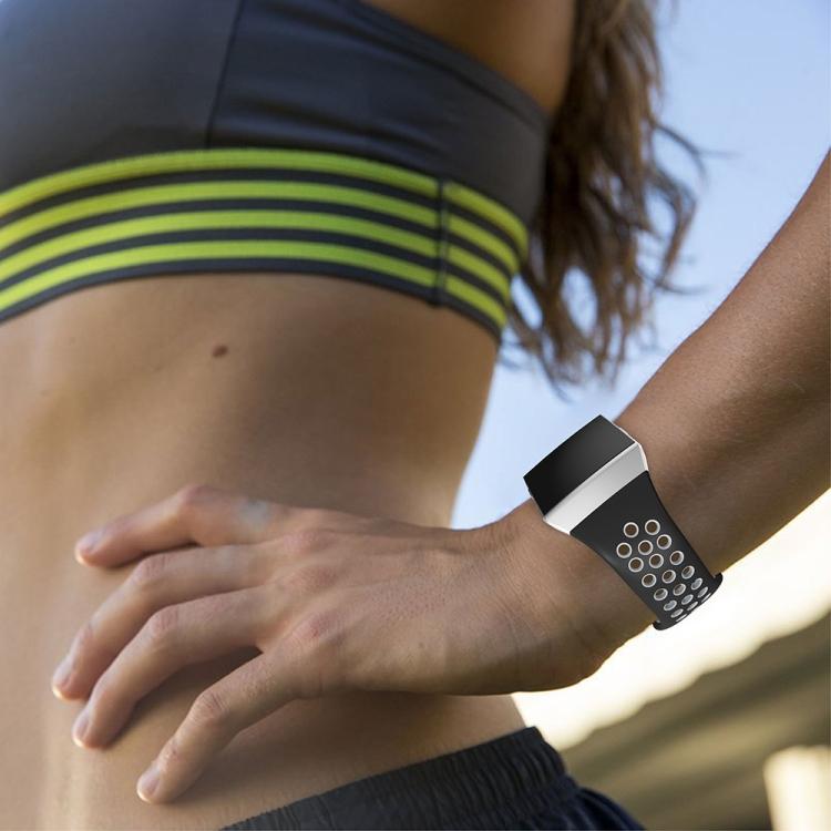 Для Fitbit Ionic Дышащий двухцветный силиконовый ремешок для часов