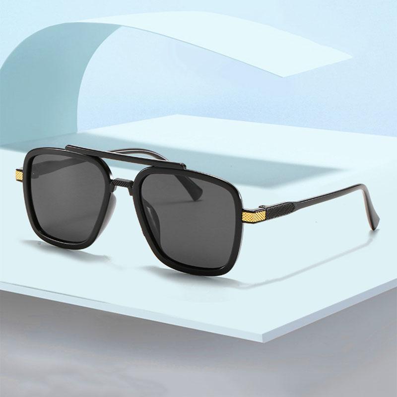 Новые высококачественные популярные солнцезащитные очки с двойным лучом для мужчин, унисекс, квадратный фирменный дизайн, Iron Man, женские, горячая распродажа, солнцезащитные очки