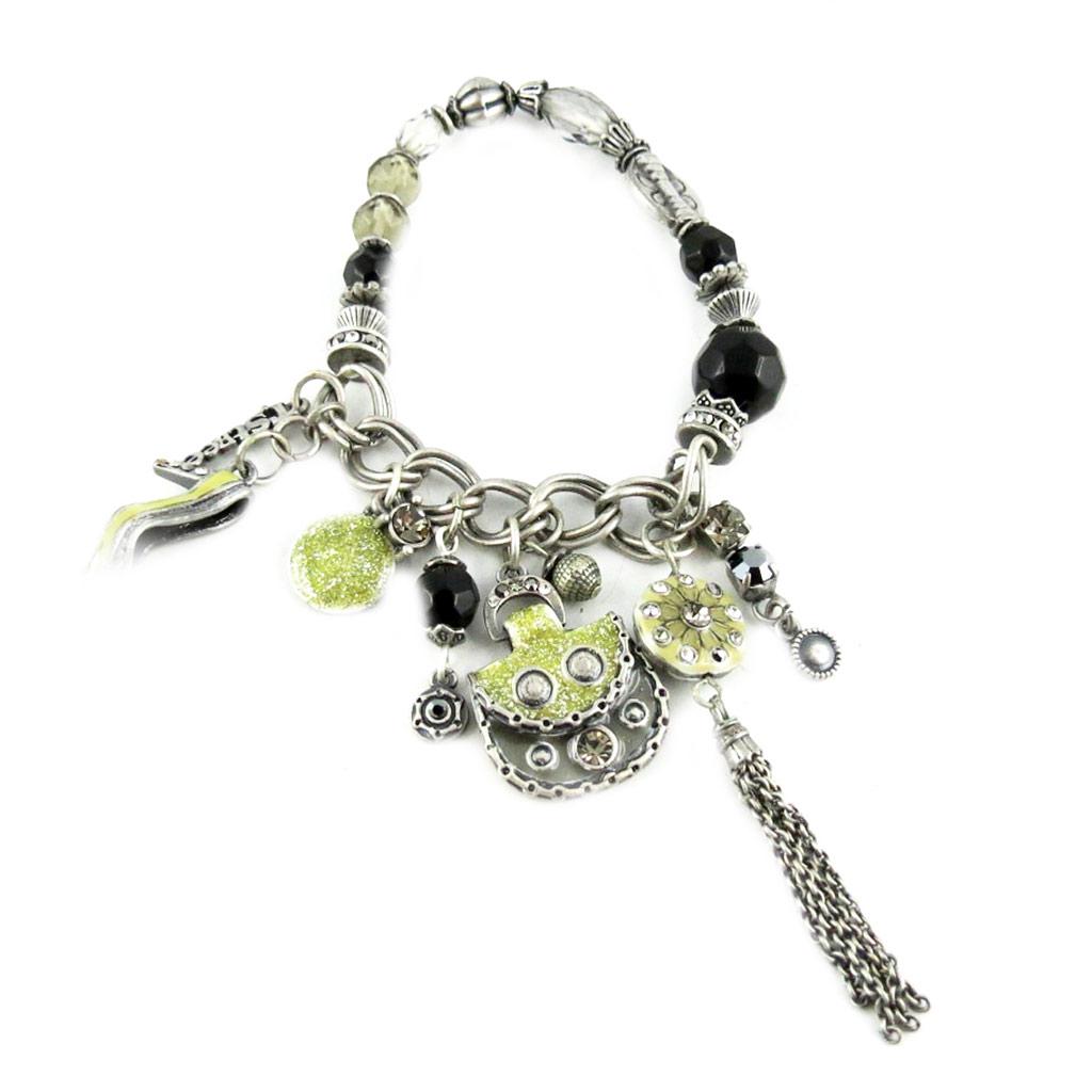 Les Trésors De Lily [E2574] — Серый дизайнерский браслет Tour du Monde