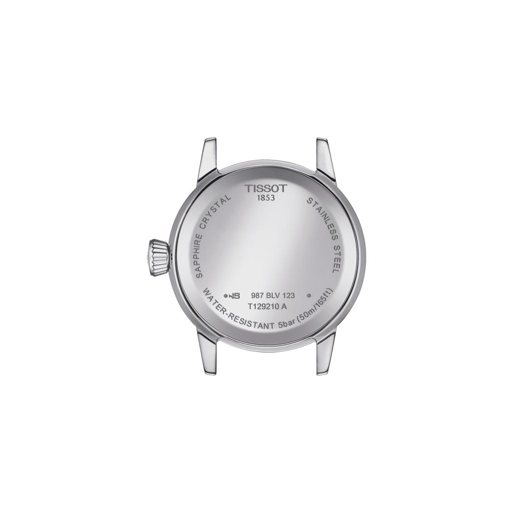 Tissot Кожаный ремешок Белый перламутровый циферблат Мужские модные часы T129.210.16.111.00