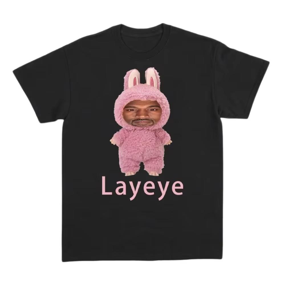 Kanye Wests Layeye Tshirt Harajuku Style Unisex and Unisex Summer Fashion Tshirt Printed Short Sleeved Loose Unisex Tshirt Top