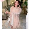 The Same Style As The Internet Celebrity's Dreamy Galaxy Winter New Patchwork Fur Coat for Women with Fox Fur and Raccoon Fur Braiding