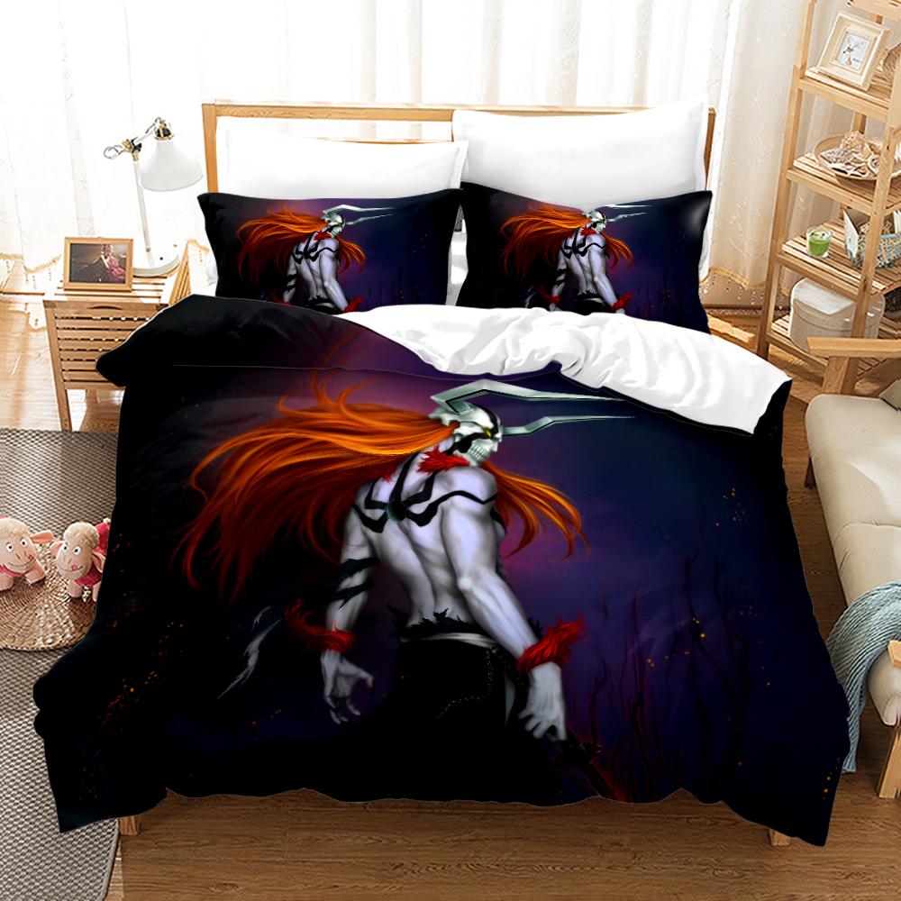 NEW Bleach Academia Anime Duvet Cover Set With Pillow Covers Polyester Teens Kids Bedding Set Full Queen King Size Bed Linen