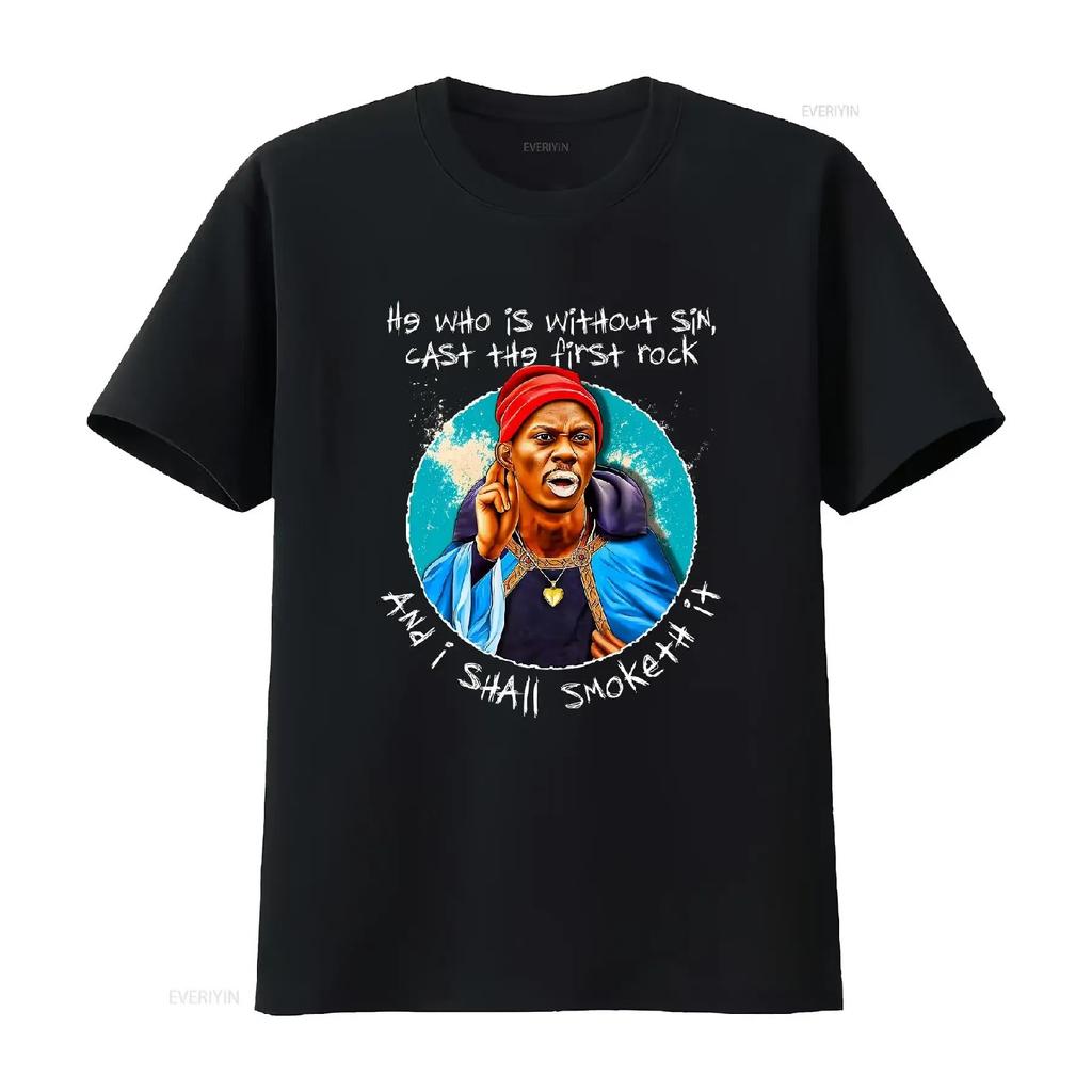 Chappelle Show And I Shall Smoketh IT Vintage Funny T Shirt S 5XL vintage Washed Top For Everyday Wear Stretched Slightly