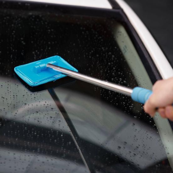 Швабра для мытья окон с длинной ручкой, инструмент для чистки лобового стекла, аквариума, автомобильного внутреннего стекла, стеклоочистителя для ванной комнаты, кухни, столешницы, стеклянных стен, окон