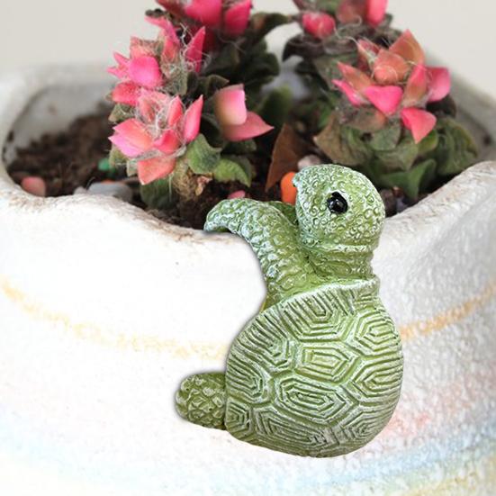 Sea Turtle Planter Hanger Resin Climbing Turtle Flower Pot Sculpture Hanging Turtle Statue for Succulents Herbs Flowers Planter Edge Decor