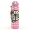 1PC Floral Dragonfly Vintage Round Art Print 750ml Portable Sports Water Bottle Leakproof Gym Outdoor Travel Drink Cup