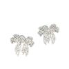 No pierced earrings, sweet bow, slightly inlaid zircon stud earrings, light luxury, high-end earrings, design, niche earrings.