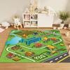 Children's Floor Mat Games Puzzle City Traffic Crystal Velvet Carpet Kindergarten Digital Blanket Early Education Center Crawling Mat