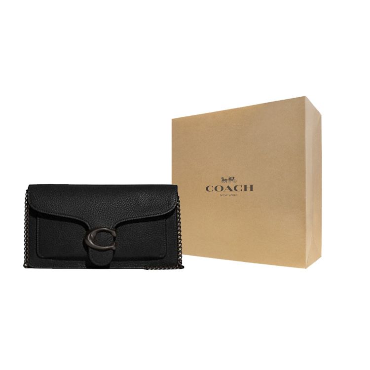 Coach Tabby 21 Flap Closure Pebble Leather Shoulder Bag Crossbody Clutch Small Women bags Black CE772-V5BLK