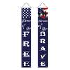 4th of July Patriotic Door Banners Outdoor Patriotic American Flag Hanging Porch Sign for Independence Day Memorial Day Decor