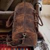 Brown Leather Duffel Bag Weekender Travel Bag Handmade Leather Duffel Luggage Bag with Shoe Compartment Carry On Overnight Bag