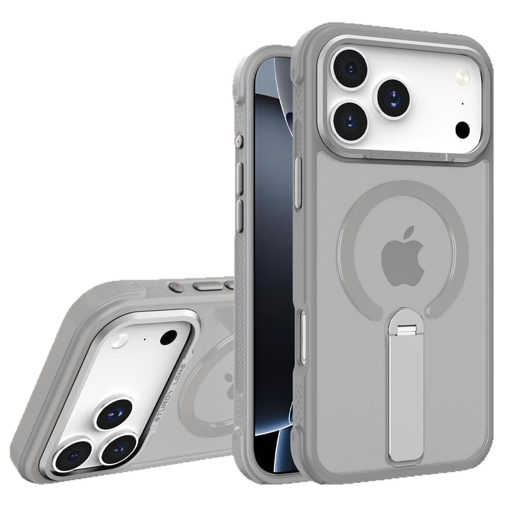 Применимо к iPhone17promax чехол для мобильного телефона с подставкой Apple 15/16 магнитный матовый креативный противоударный чехол