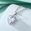 Bague Ringen Роскошный кулон из муассанита 2 карата для женщин с сертификатом Gra в форме сердца, сверкающее бриллиантовое ожерелье, однотонное серебро 925 пробы, ювелирные изделия