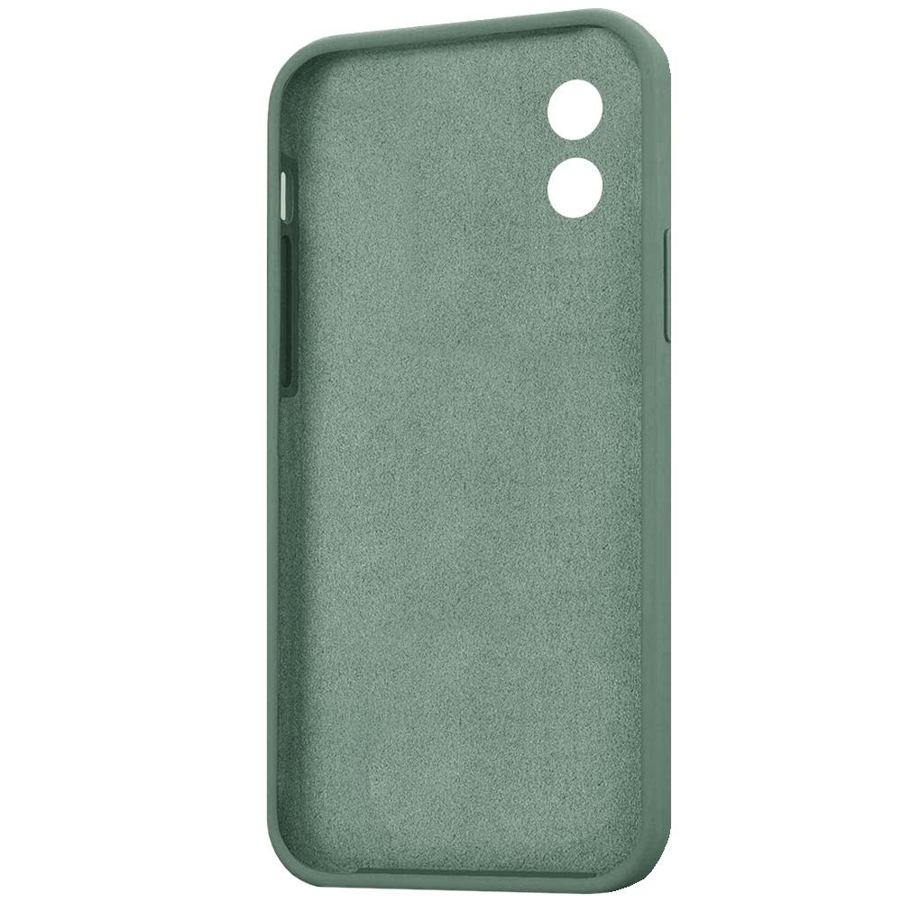 Case for Vivo Y01, silicone with camera protection, green