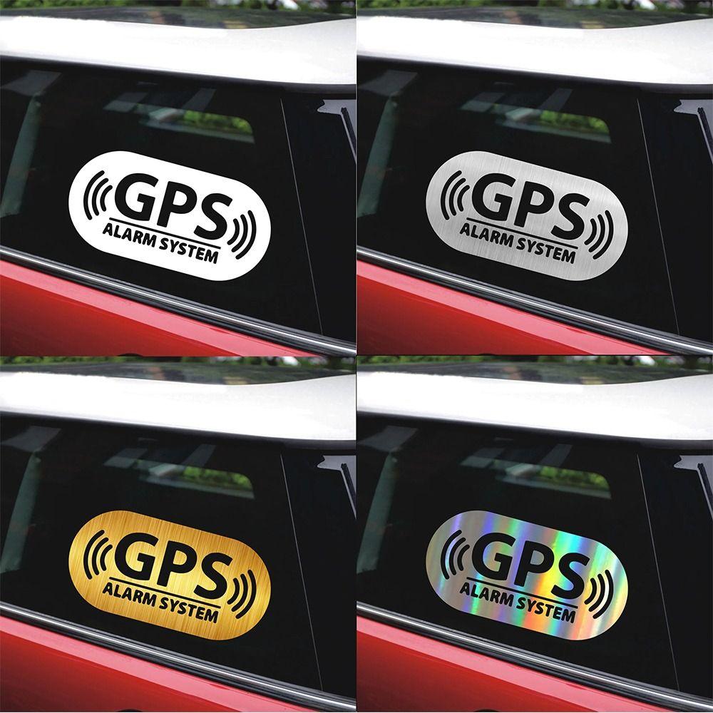 Multicolor GPS Tracking Alarm Sticker 16*8cm Alarm System Decal Reflective Warning Sticker