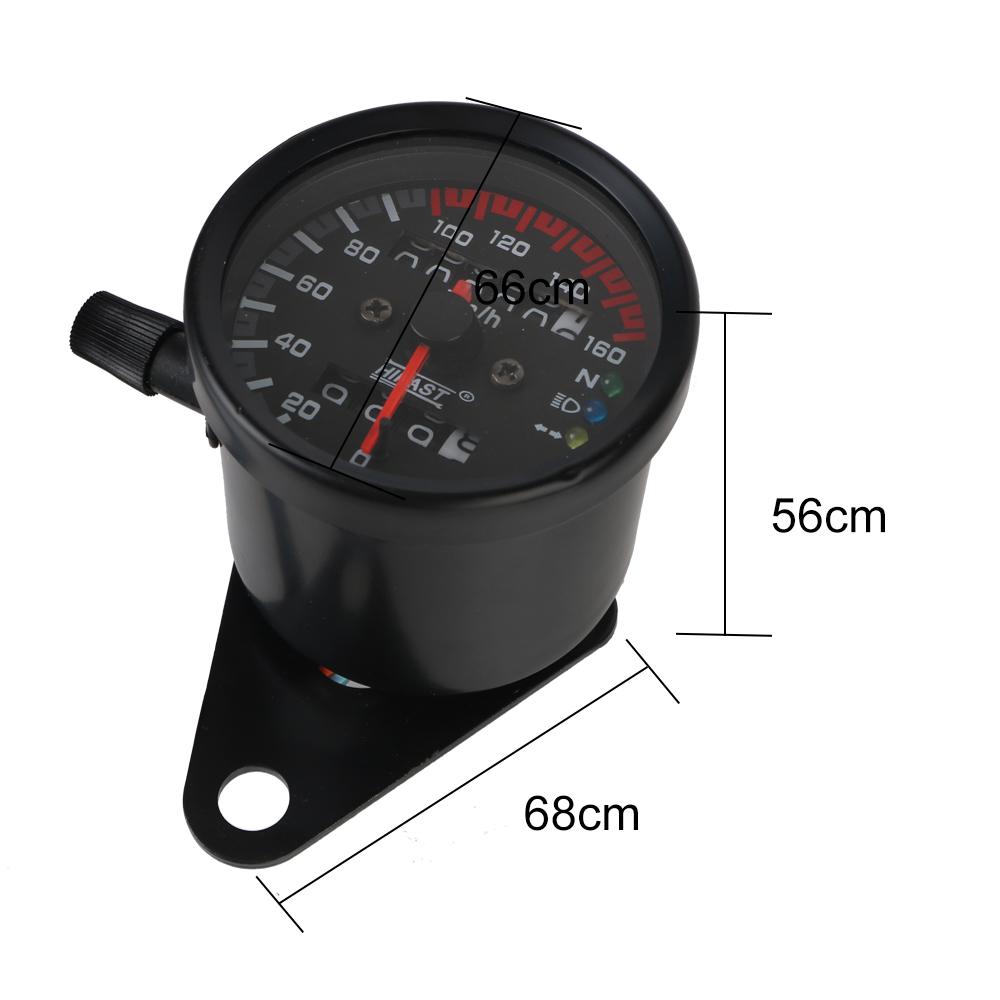 Универсальный со светодиодным сигнальным фонарем, индикатором подсветки для мотоцикла Cafe Racer, спидометром для мотоцикла 12 В, одометром