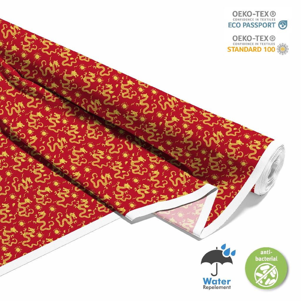 Outdoor Dekostoffe Oxford - Motiv Asiatische Drachen
