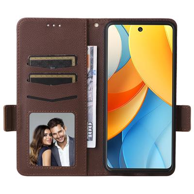 Чехол для ZTE Axon 60 Lite/Blade V60 Vita с ремешком на запястье, текстура личи, кошелек из ПУ кожи, чехол для телефона
