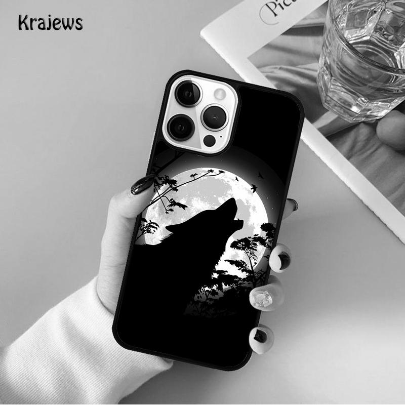 Животное Волк Воет Чехол для Телефона Для iPhone 17 Air 16 15 14 Max Plus 11 12 13 Pro Max Чехол для Телефона coque