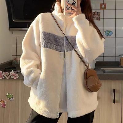 Женская осенне-зимняя утепленная куртка с подкладкой и утолщением, свободная ленивая куртка с воротником-стойкой