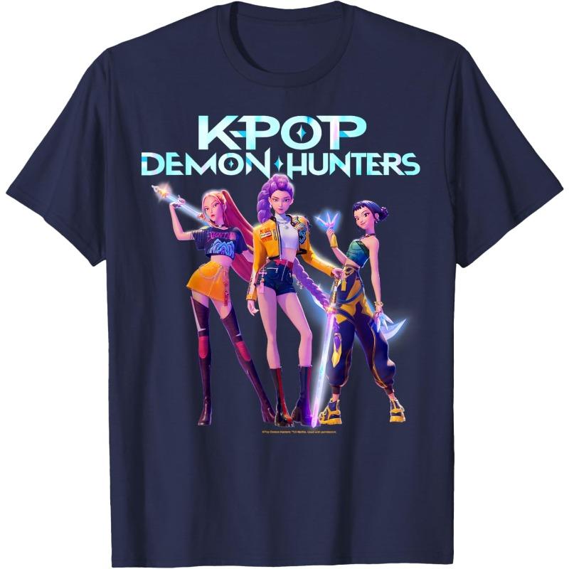 Kpop Охотники на демонов Охотник за душами Герои Поза Групповое фото Мужская футболка