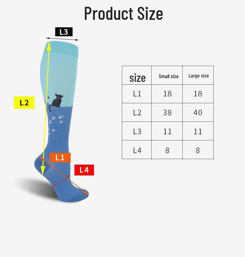 Summer Compression Knee-High Socks for Fitness, Cycling, and Sports