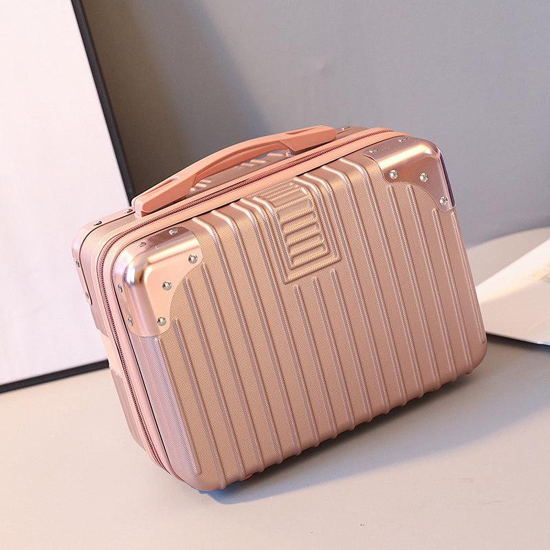 14 Inch Mini Travel Cosmetic Case Suitcase Makeup Storage Box Large Capacity