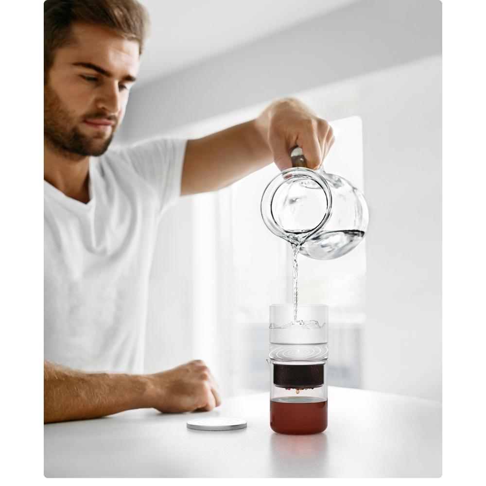 i Cafilas [M224] Холодная кофеварка Кофеварка с гладким капельным поливом для кофе, чая, съемное стекло с фильтром из нержавеющей стали для домашнего офиса, 300 мл