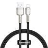Кабель USB на Lightning Baseus Cafule, 2.4A, 0.25M (Черный)