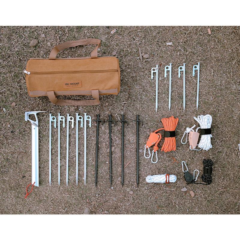 Сумка для инструментов, сумка для хранения принадлежностей для кемпинга, сумка для хранения ветровой веревки для палатки, портативная сумка для кемпинга с гвоздями, круглая сумка