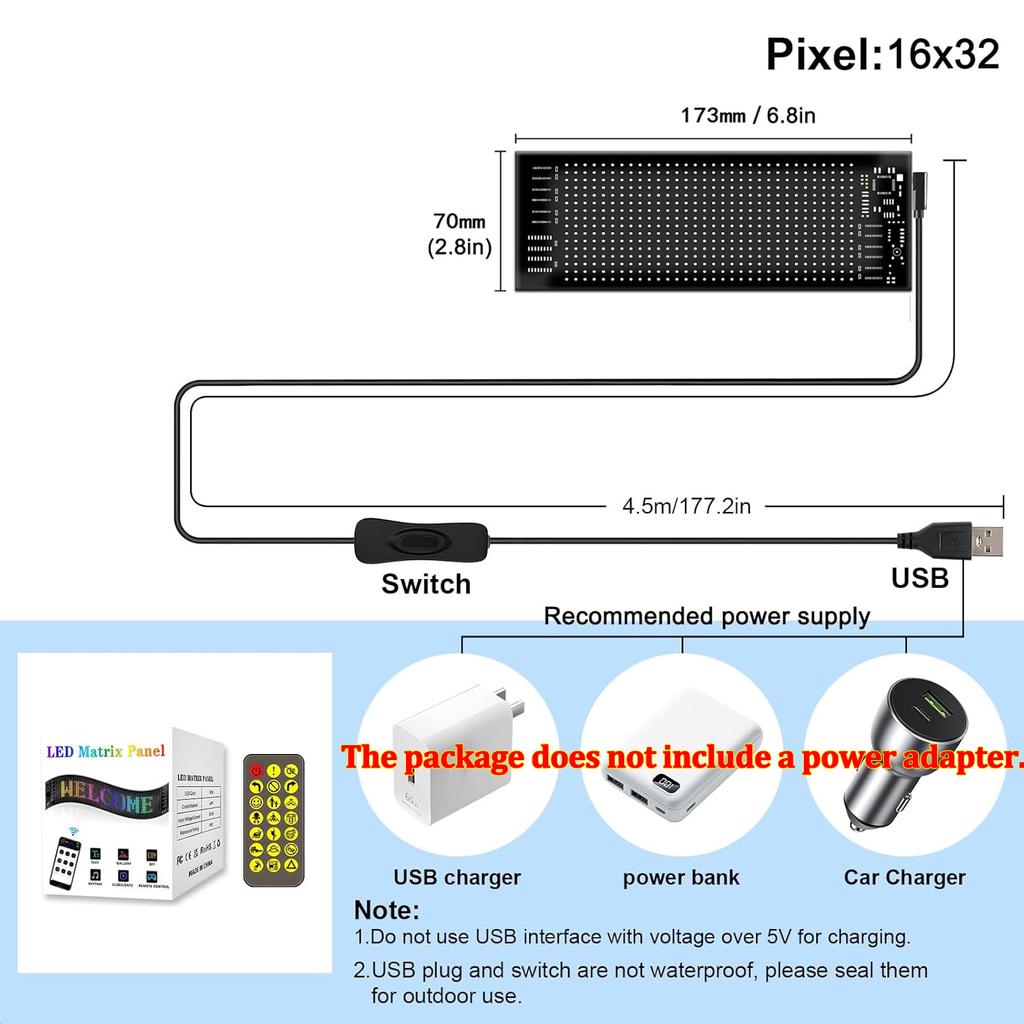 Devil's Eye RGB Pixel Panel LED Matrix Bright Advertising Signs App Control Logo Light DIY Flexible Display Car Truck Accessory