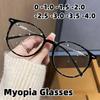 Модные круглые очки для близорукости с защитой от синего света, унисекс, высокая четкость, комфортные, диоптрии от 0 до -4.0