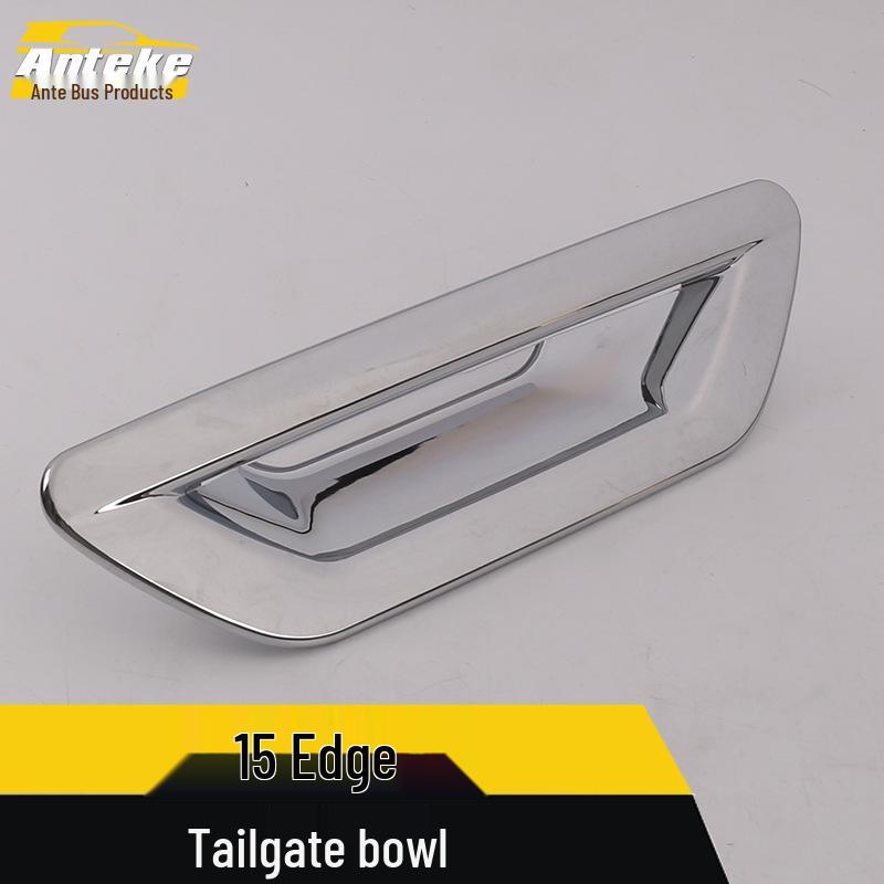 15 Edge Tailgate Door Bowl Decorative Frame - Electroplated Trunk Door Bowl Bright Patch Car Accessory