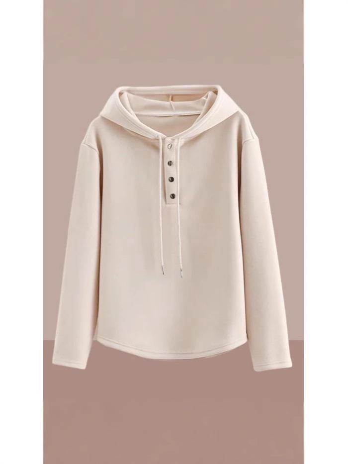 Женский свитшот с капюшоном из немецкого бархата, осень 2025 — стильный короткий топ с длинными рукавами