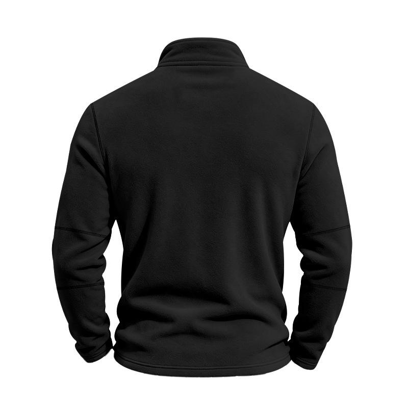 Men S Fleece Stand Collar Zip Sweatshirt Loose Casual Autumn Winter