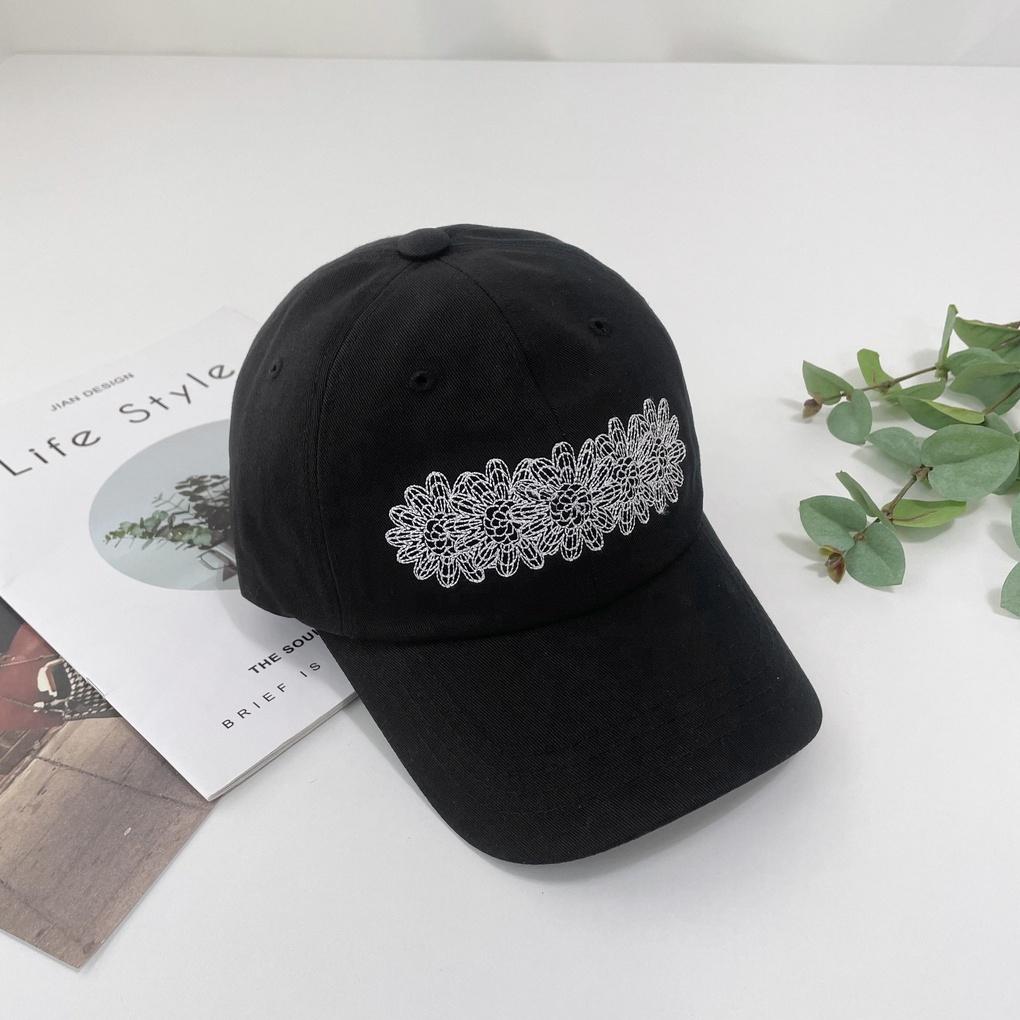 Women's and Men's Daily Flower Embroidery Ball Cap Baseball Hat