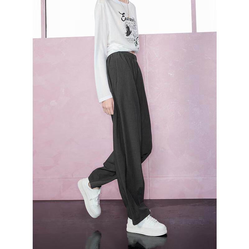 Sancai Women's Drawstring Elastic Waist Tapered Casual Pants