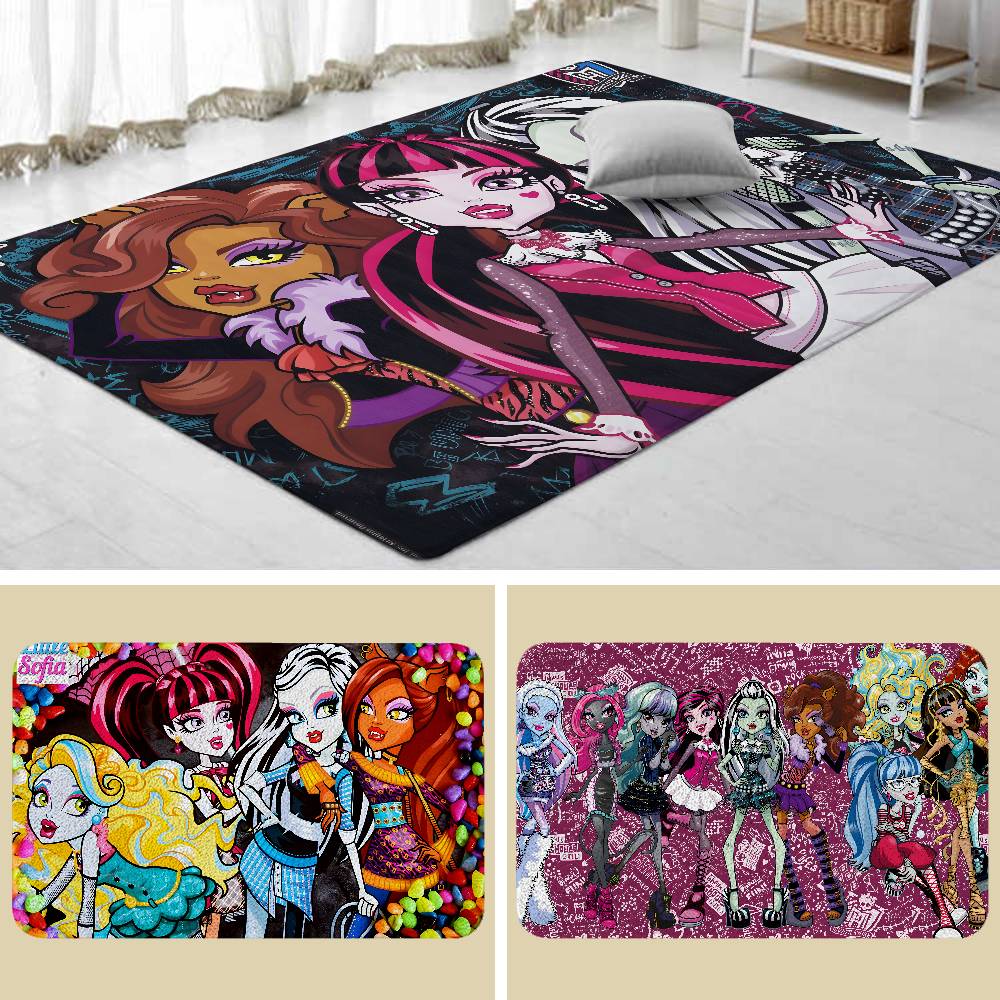 Anime-E-MonsterS Floor Mats Home Laundry Rug Carpet For Living Room Decor Lounge Area Anti-slip Foot Mat Entrance Doormat