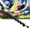Steel Earth Auger Drill Bit Garden Post Hole Digger 60x800mm Single Blade