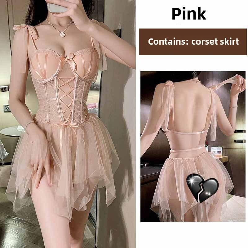 Бюстгальтер Fishbone Pure Want To Wear Кружево с подкладкой для груди Верх с подвязками и коротким нижним жилетом внутри