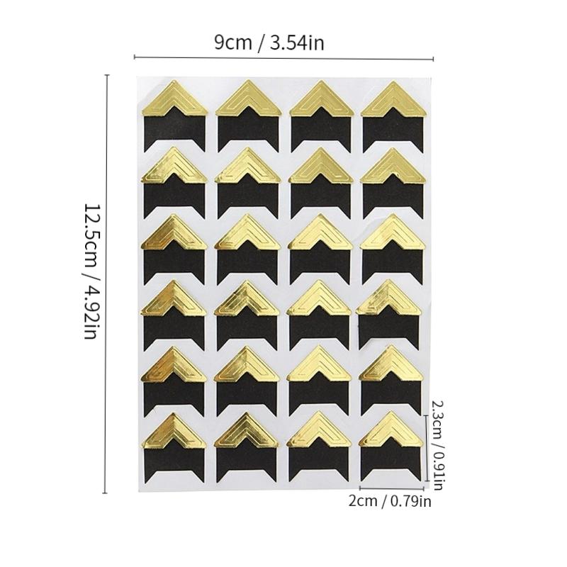 120 шт./5 листов DIY винтажные угловые наклейки из крафт-бумаги для украшения рамки фотоальбома скрапбукинга защита изображения декор